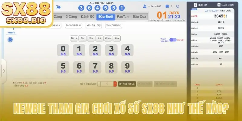 Newbie tham gia chơi xổ số SX88 như thế nào?